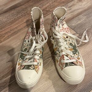 Converse Floral High-Top Sneakers